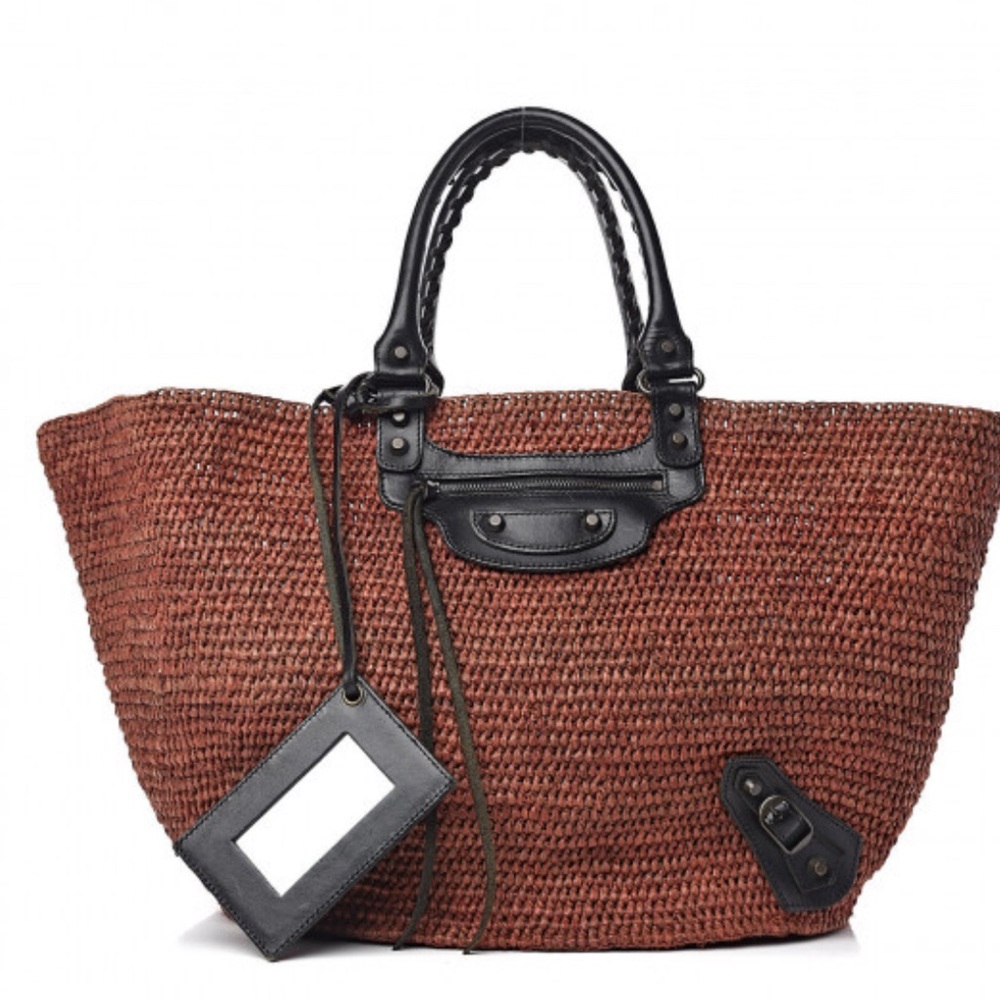 Balenciaga Straw Raffia Woven Large/Beach Tote Bag